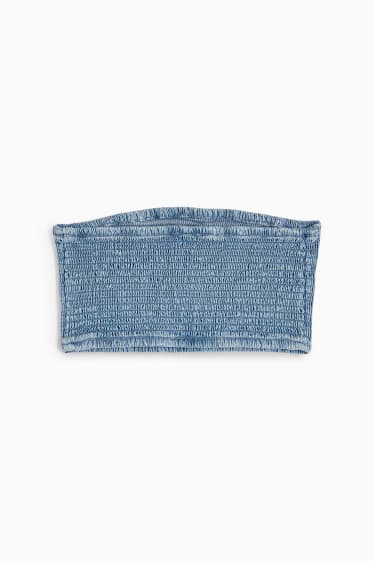 Femmes - CLOCKHOUSE - brassière en jean - jean bleu