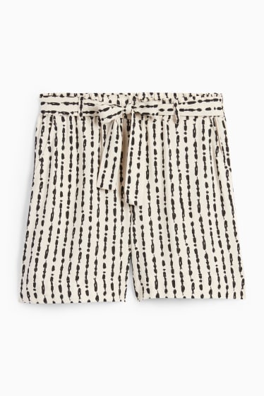 Mujer - Shorts - mid waist - estampados - beige claro