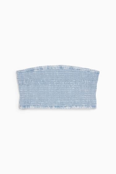 Damen - CLOCKHOUSE - Jeans-Corsage - hellblau