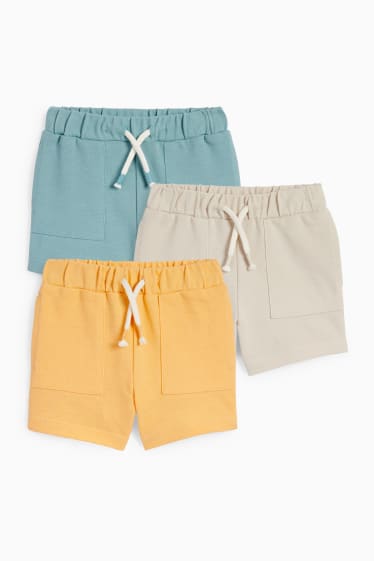 Bebés - Pack de 3 - shorts para bebé - beis