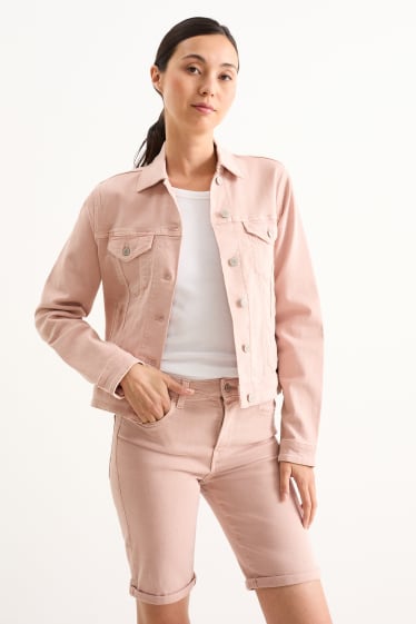 Women - Denim jacket - rose