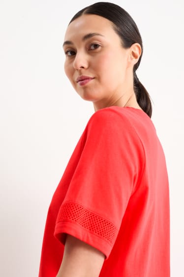 Femmes - T-shirt - rouge