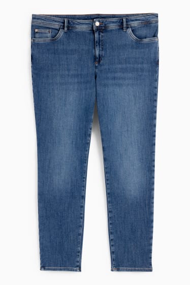 Damen - Skinny Jeans - Mid Waist - One Size Fits More - jeansblau