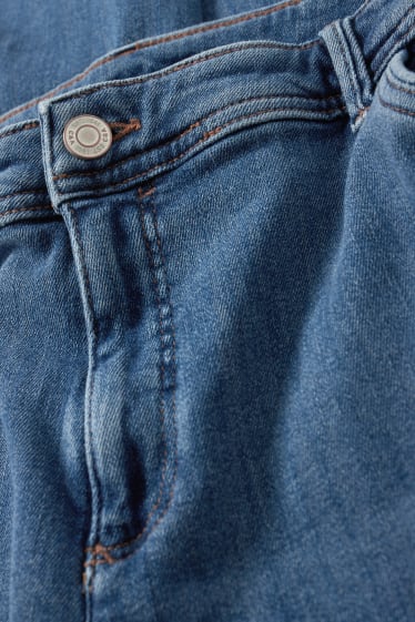Women - Skinny jeans - mid-rise waist - one size fits more - blue denim