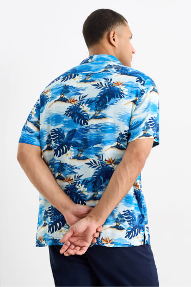 Herren - Hemd - Regular Fit - Reverskragen - blau