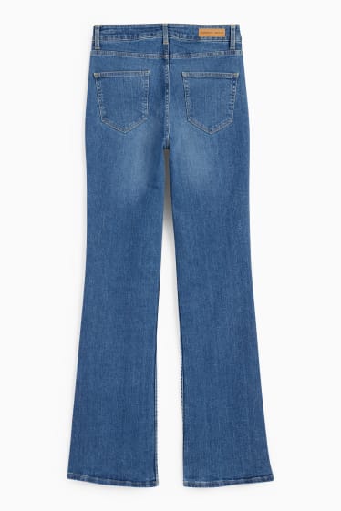 Kobiety - Flare jeans - wysoki stan - dżins-niebieski