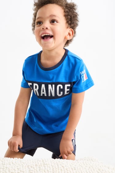 Kinderen - Frankrijk - shortama - 2-delig - blauw