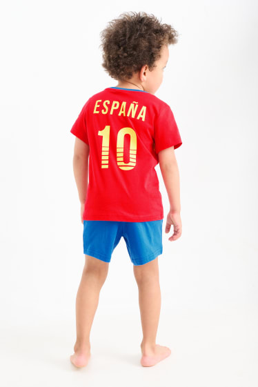 Copii - Spania - pijama scurtă - 2 piese - roșu / albastru