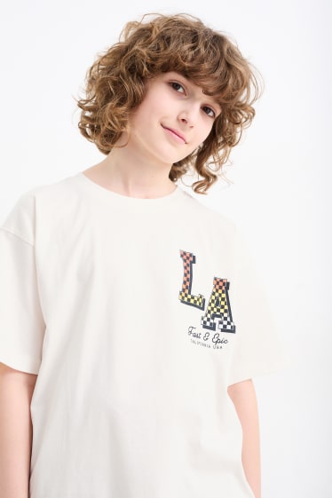 Niños - Los Angeles - camiseta de manga corta - blanco roto