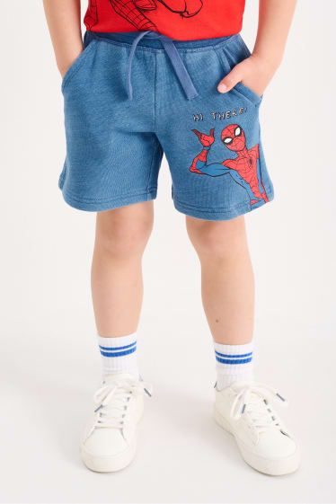 Kinderen - Set van 3 - Spider-Man - sweatshorts - donkerblauw