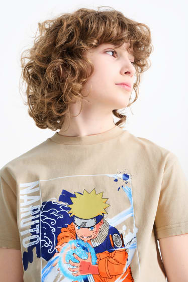 Kinder - Naruto - Kurzarmshirt - beige