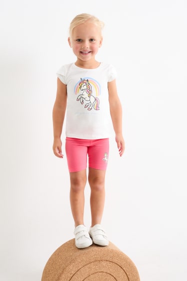 Bambini - Confezione da 6 - unicorno - pantaloni stile ciclista - bianco crema