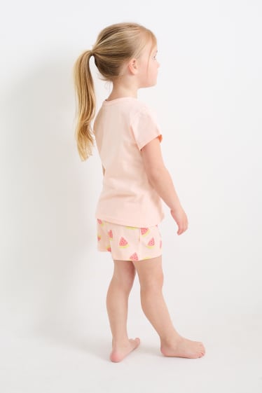 Copii - Pepene - pijama scurtă - 2 piese - roz