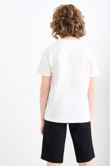 Kinderen - Sneakers - T-shirt - crème wit