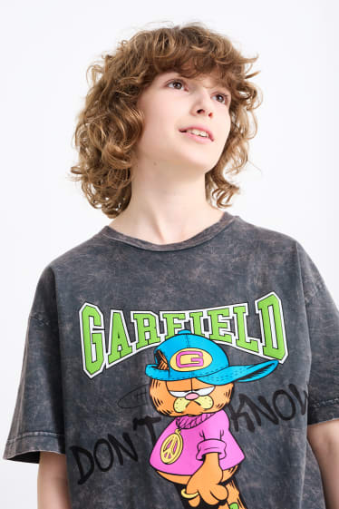 Copii - Garfield - tricou cu mânecă scurtă - gri