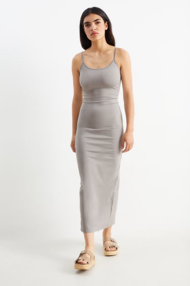 Femmes - Robe moulante - gris