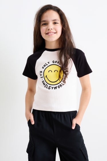 Children - SmileyWorld® - short sleeve T-shirt - black / white
