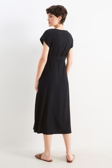 Women - Wrap dress - black