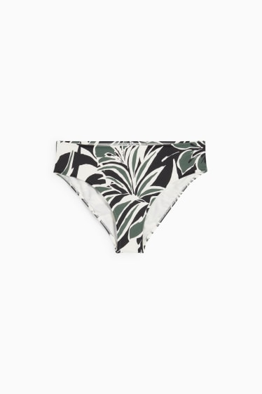 Women - Bikini bottoms - mid-rise waist - LYCRA® XTRA LIFE™ - patterned - black