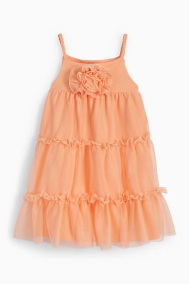 Kinder Mädchen - Kleid - orange