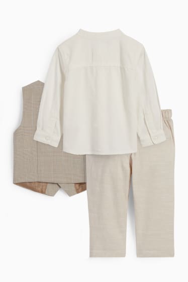 Babys - Baby-Outfit - 3 teilig - taupe