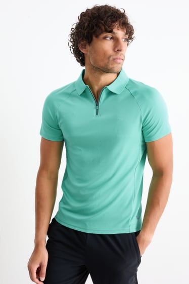 Bărbați - Tricou polo funcțional - verde mentă