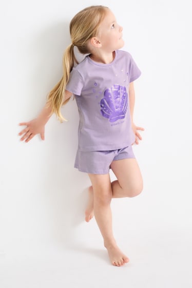 Children - Mussel - short pyjamas - 2 piece - light violet
