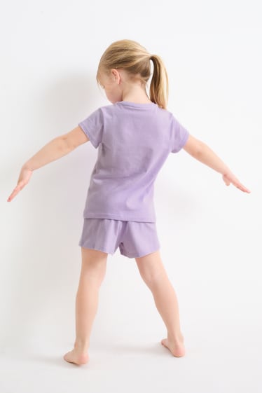 Dětské - Motiv mušle - letní pyžamo -2dílné - světle fialová