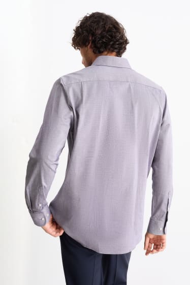 Hommes - Chemise oxford - regular fit - col kent - facile à repasser - violet clair