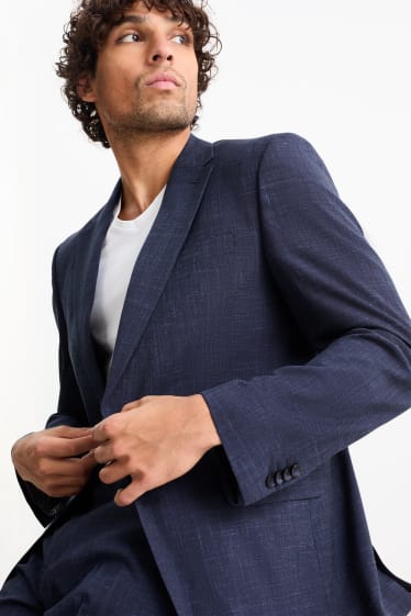 Hommes - Veste de costume - regular fit - Flex - bleu foncé