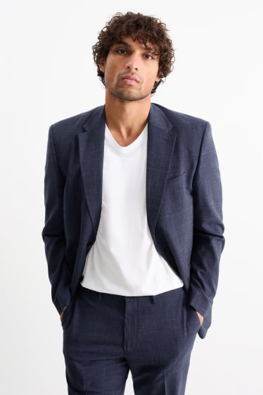 Hommes - Veste de costume - regular fit - Flex - bleu foncé