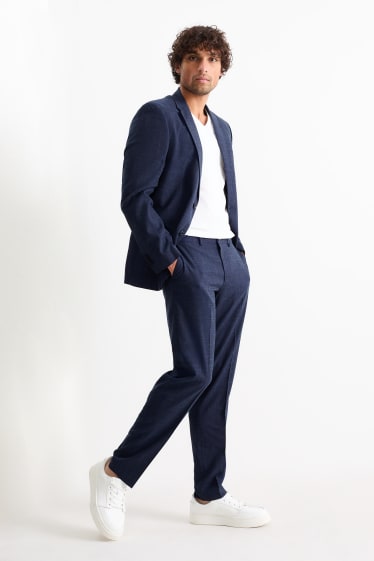 Men - Mix-and-match suit trousers - regular fit - Flex - dark blue