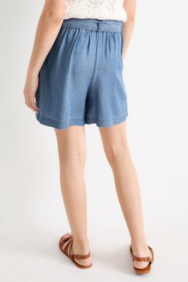 Bambini - Shorts - effetto jeans - blu