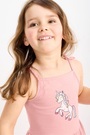 Copii - Fete - Multipack 3 buc. - unicorn - rochie - roz / albastru