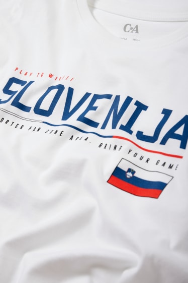 Kinder - Slowenien - Kurzarmshirt - weiß