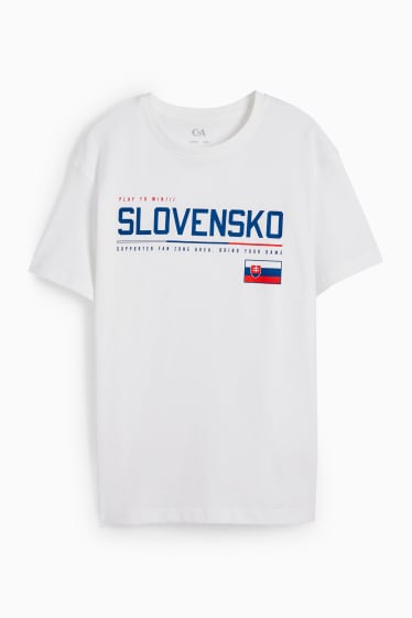 Bambini - Slovacchia - maglia a maniche corte - bianco