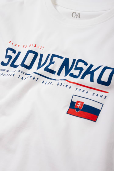 Dzieci - Słowacja - koszulka z krótkim rękawem - biały