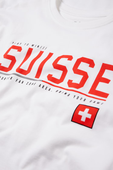 Bambini - Svizzera - maglia a maniche corte - bianco