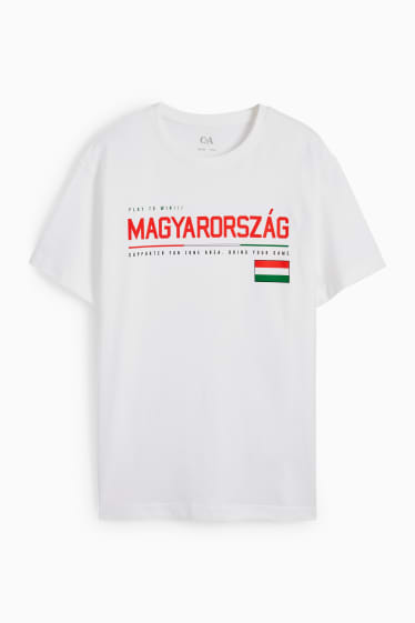 Kinder - Ungarn - Kurzarmshirt - weiss