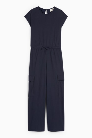 Kinderen - Jumpsuit - donkerblauw