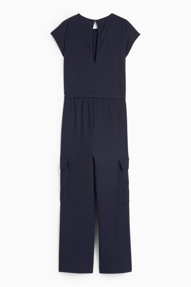 Kinderen - Jumpsuit - donkerblauw