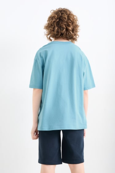 Kinder - Basketball - Kurzarmshirt - blau
