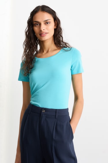 Donna - T-shirt basic - azzurro
