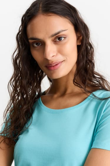 Mujer - Camiseta básica - azul claro