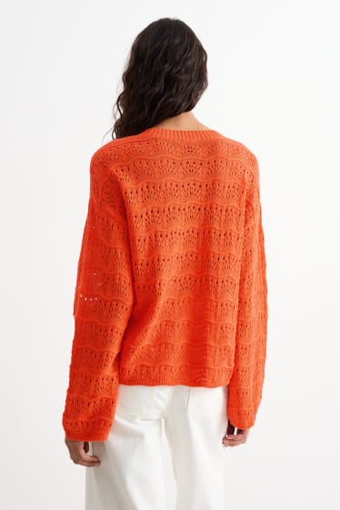 Kobiety - Sweter - pomarańczowy