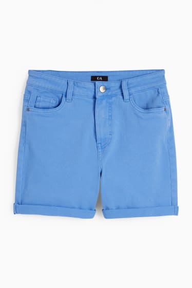 Damen - Shorts - High Waist - blau