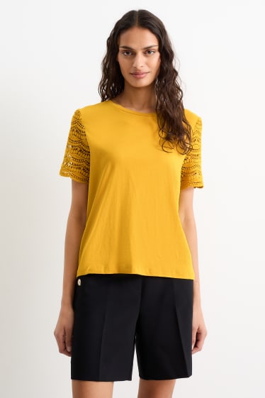 Damen - T-Shirt - gelb