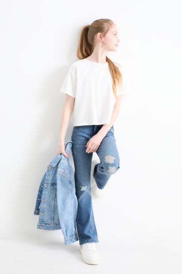 Children - Flared jeans - LYCRA® - blue denim