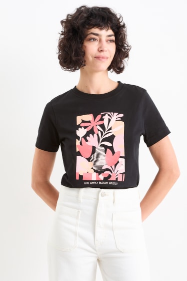 Femmes - T-shirt - noir