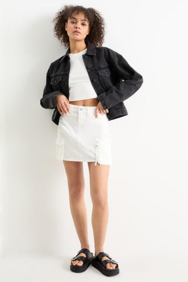 Dona - Faldilla texana cargo - blanc